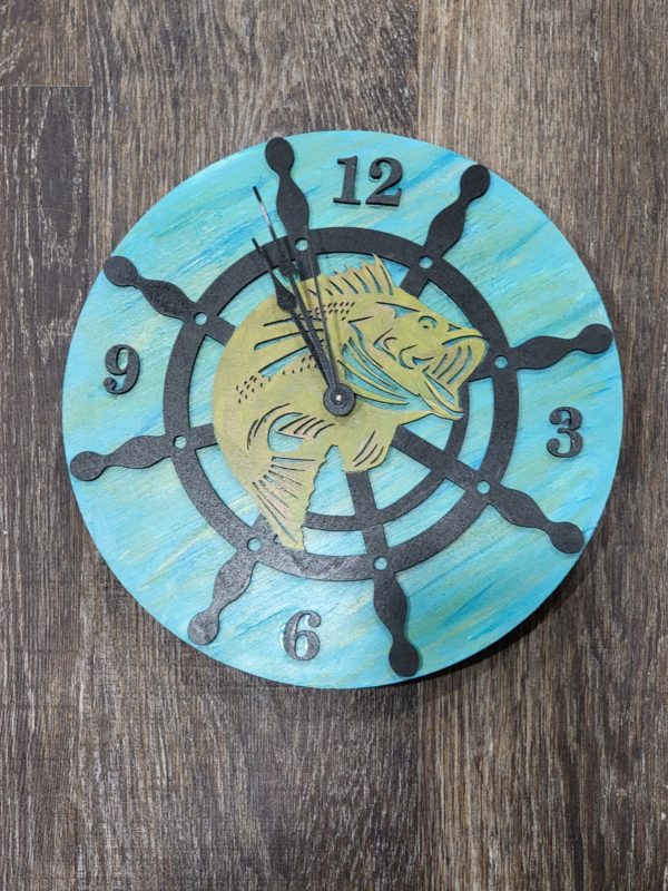 Laser cut wooden clock